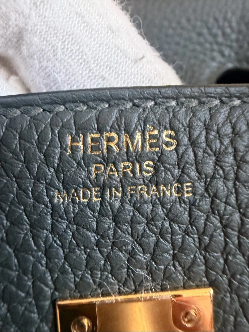 NEW w/ Receipt  HERMÈS Vert Fonce GHW Birkin 25 Togo Retourne , Stamp G-2026